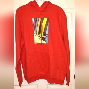 Oakley Red Hoodie with Surfboard Graphic – Size XL